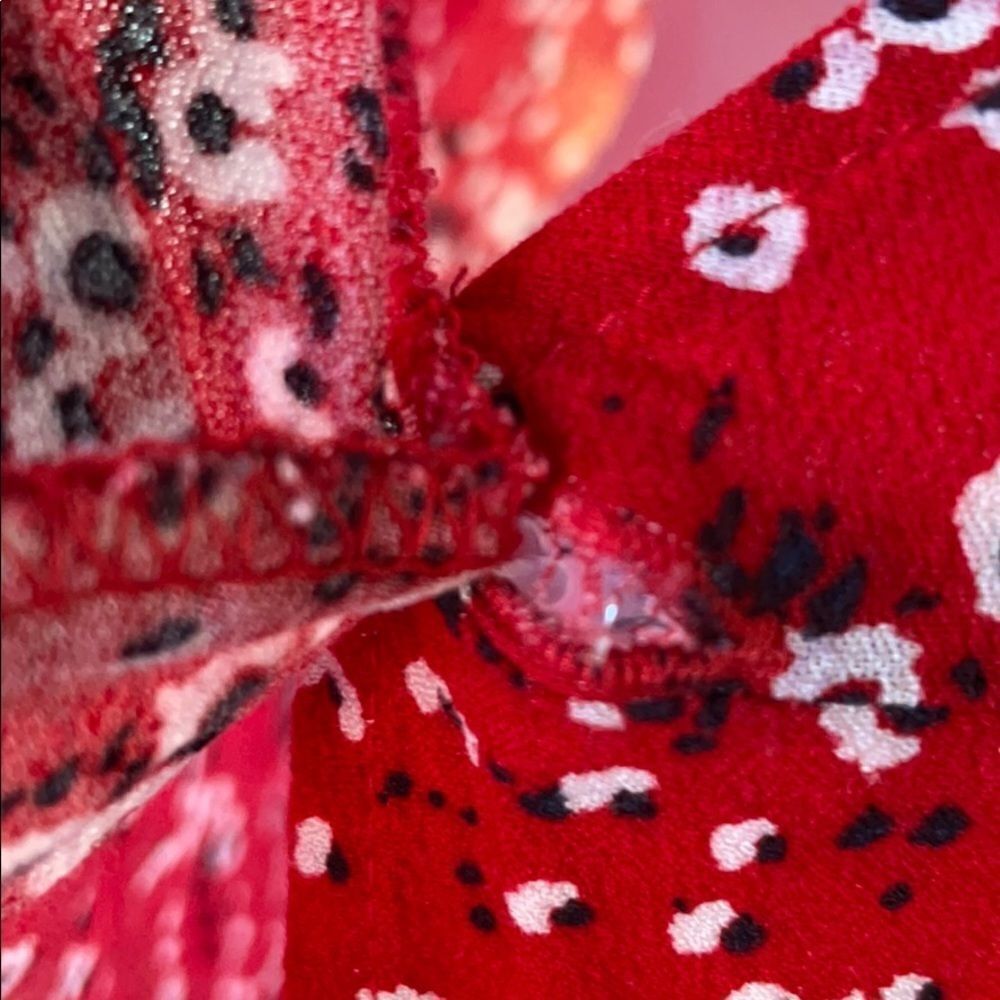 UNIVERSAL THREAD Red Floral Sleeveless Wrap Dress Size S - Picture 4 of 11